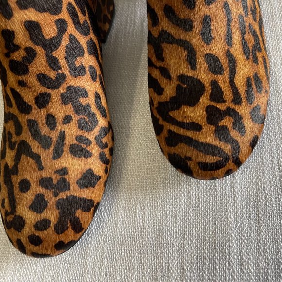 NWT - Ralph Lauren Welford Leather booties Leopard calfhair - Picture 3 of 9